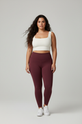 Plus Size Comfort Stretch Leggings burgundy