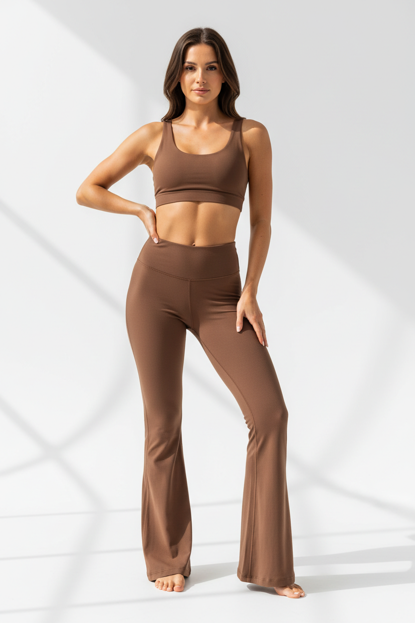 Flared Yoga Pants – Coffee