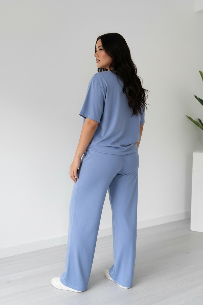 Periwinkle Blue Two-Piece Set - Back View
