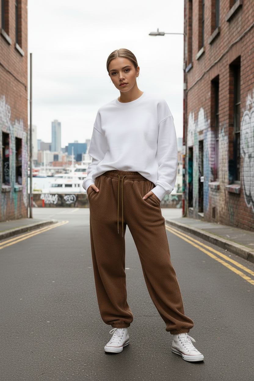 Velvet Harem Pants - Brown